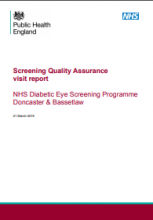 Screening Quality Assurance visit report: NHS Diabetic Eye Screening Programme Doncaster & Bassetlaw